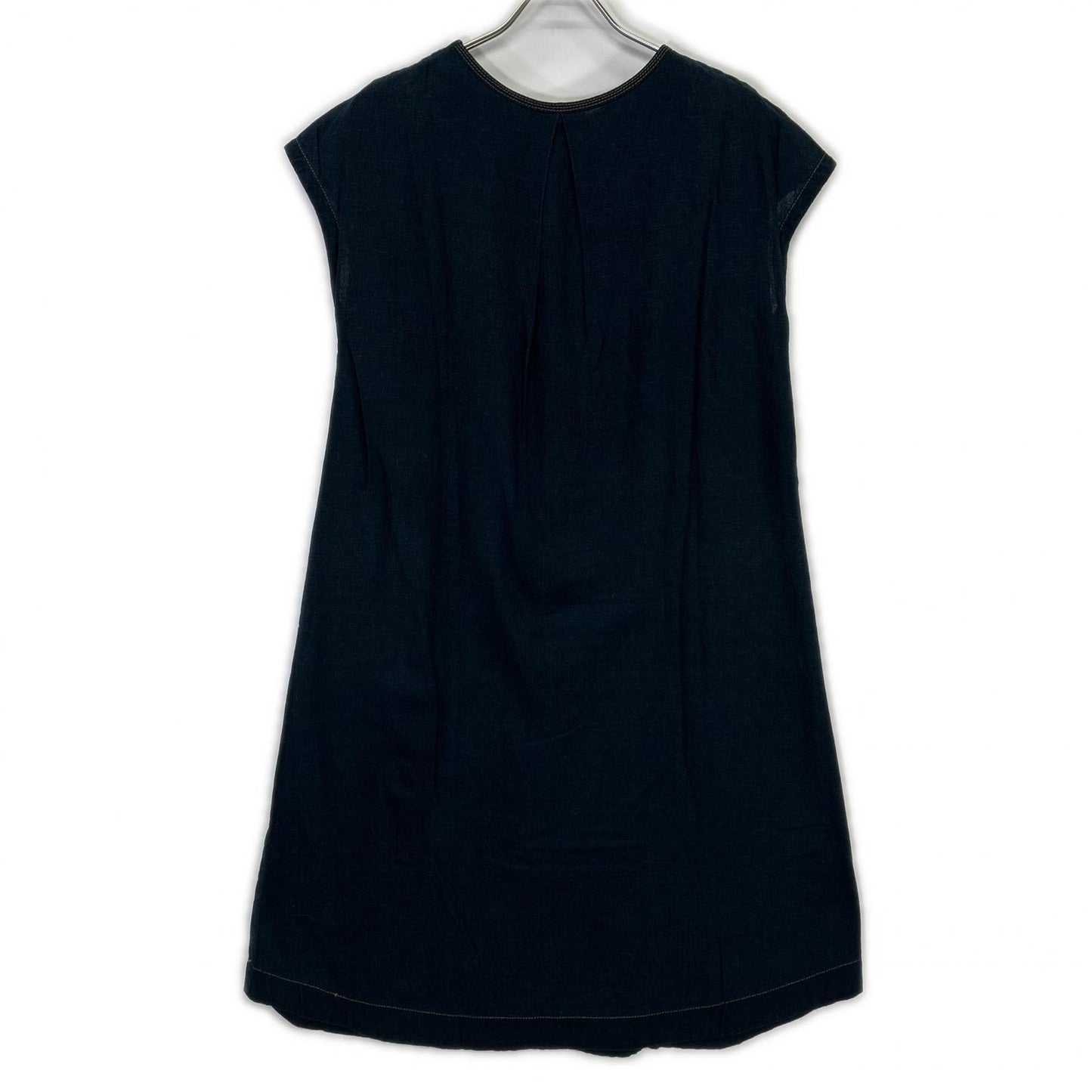 Pallas Palace Indigo Shell Button Sleeveless Dress Dress 2