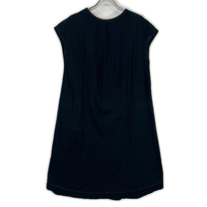 Pallas Palace Indigo Shell Button Sleeveless Dress Dress 2