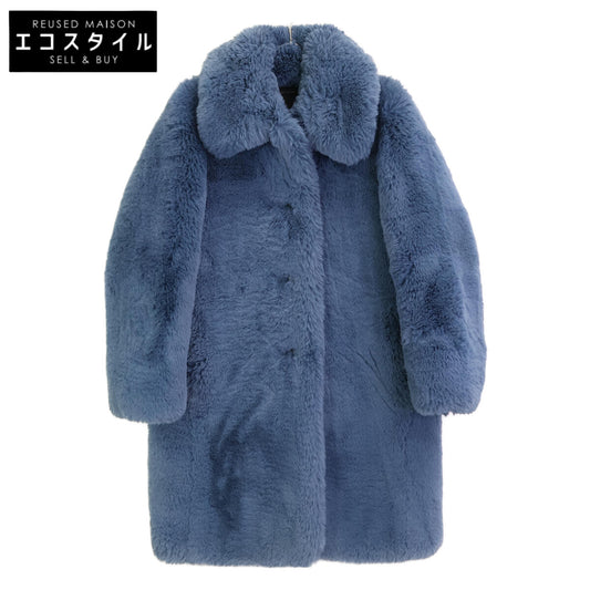 MARC JACOBS マーク ジェイコブス 18年製 ブルー Plush Faux Fur Coat With Rounded Colla コート