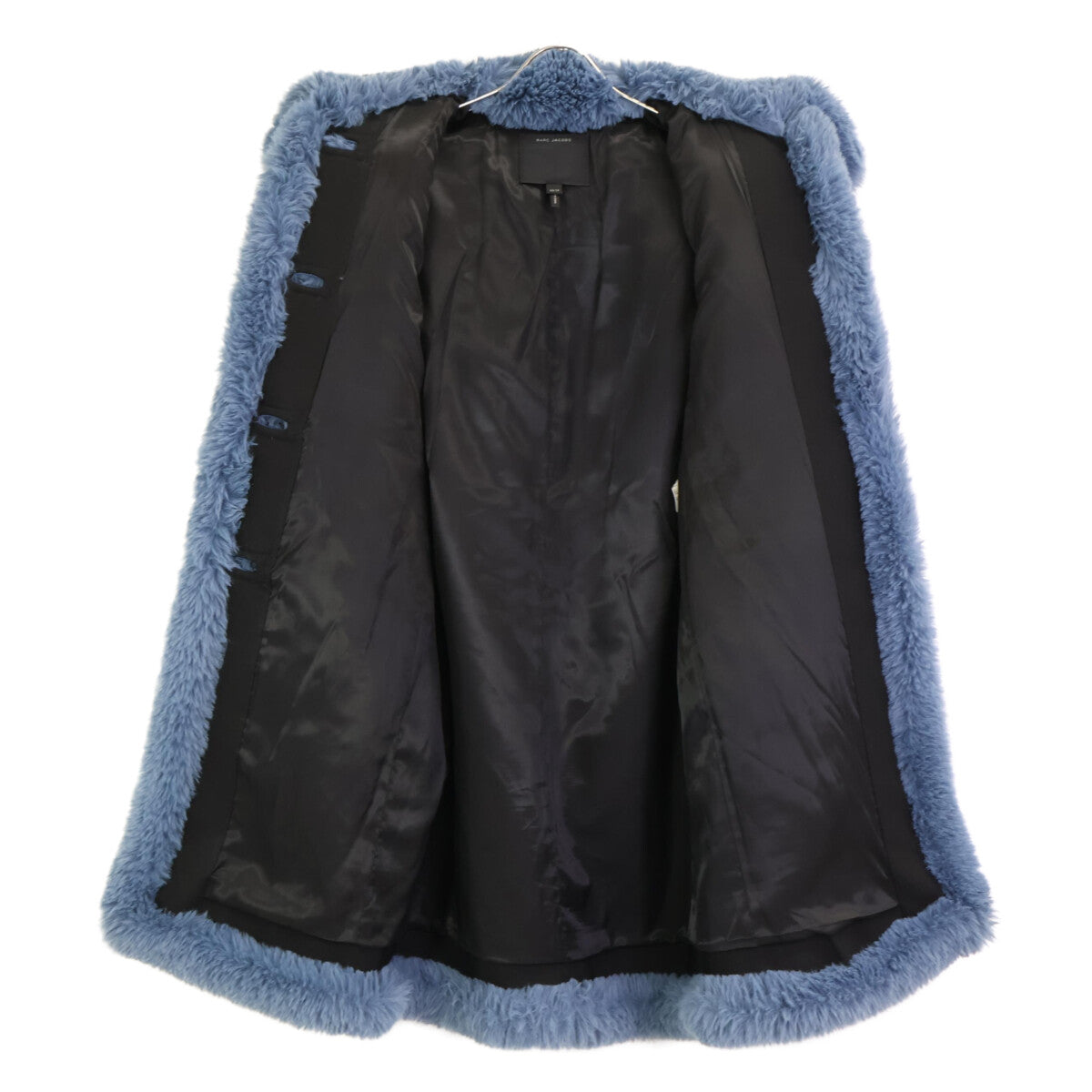 MARC JACOBS マーク ジェイコブス 18年製 ブルー Plush Faux Fur Coat With Rounded Colla コート