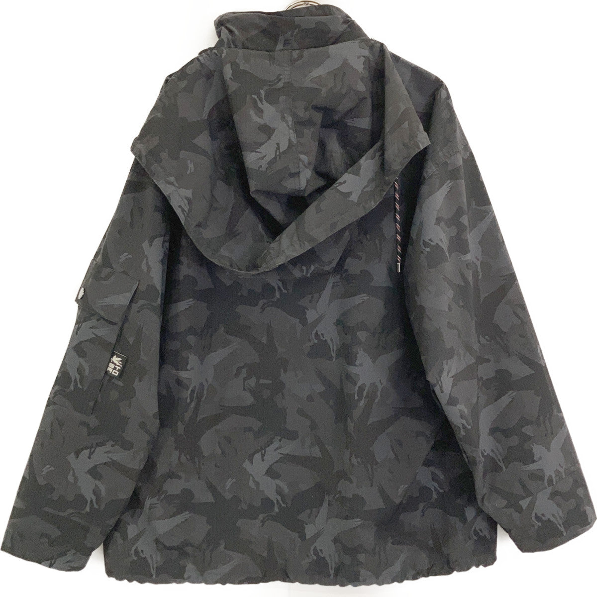 ETRO 221-1S992-1172 Black Nylon Camouflage x Paisley Hooded Zip Blouson Jacket