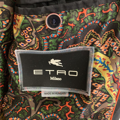ETRO 221-1S992-1172 Black Nylon Camouflage x Paisley Hooded Zip Blouson Jacket