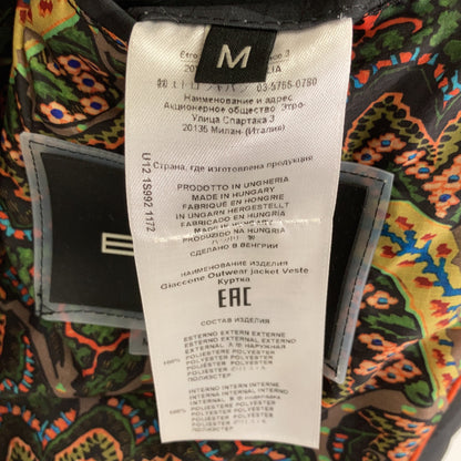 ETRO 221-1S992-1172 Black Nylon Camouflage x Paisley Hooded Zip Blouson Jacket