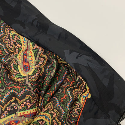 ETRO 221-1S992-1172 Black Nylon Camouflage x Paisley Hooded Zip Blouson Jacket