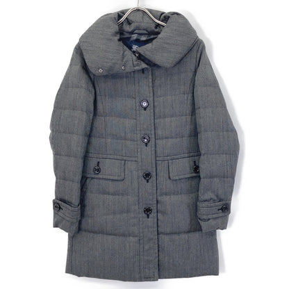 B1C21-648 Charcoal 100% Wool Down Coat Coat 38 Ladies