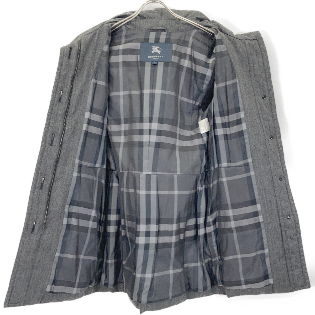 B1C21-648 Charcoal 100% Wool Down Coat Coat 38 Ladies