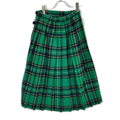 O’Neil of Dublin O'Neil of Dublin 【×Dessin】Green Checked Belted Pleated Skirt Skirt