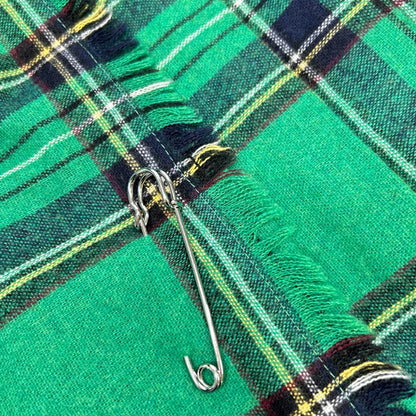 【×Dessin】Green Check Belted Pleated Skirt Skirt 40 Ladies
