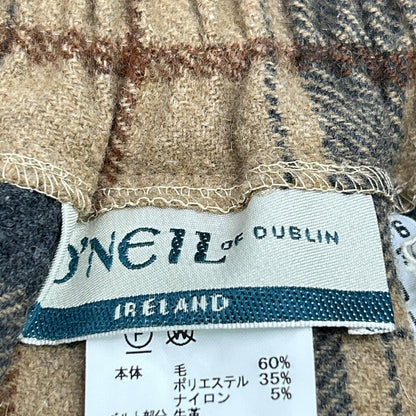 O'NEIL OF DUBLIN オニールオブダブリン 【×Dessin】ベージュ チェック ベルテッドプリーツスカート スカート