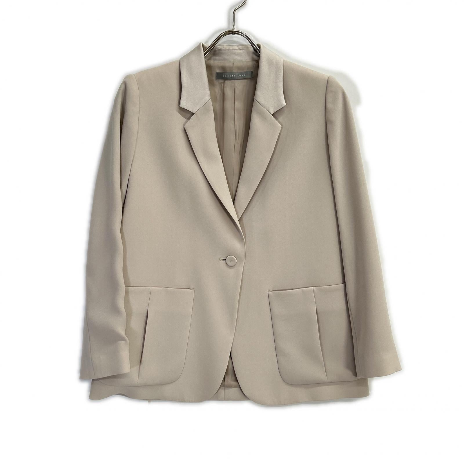 theory luxe セオリーリュクス 25SS 03-5104146 ベージュ トリアセテート CLEVEN CHOUETTE 1Bテーラードジャケット ジャケット