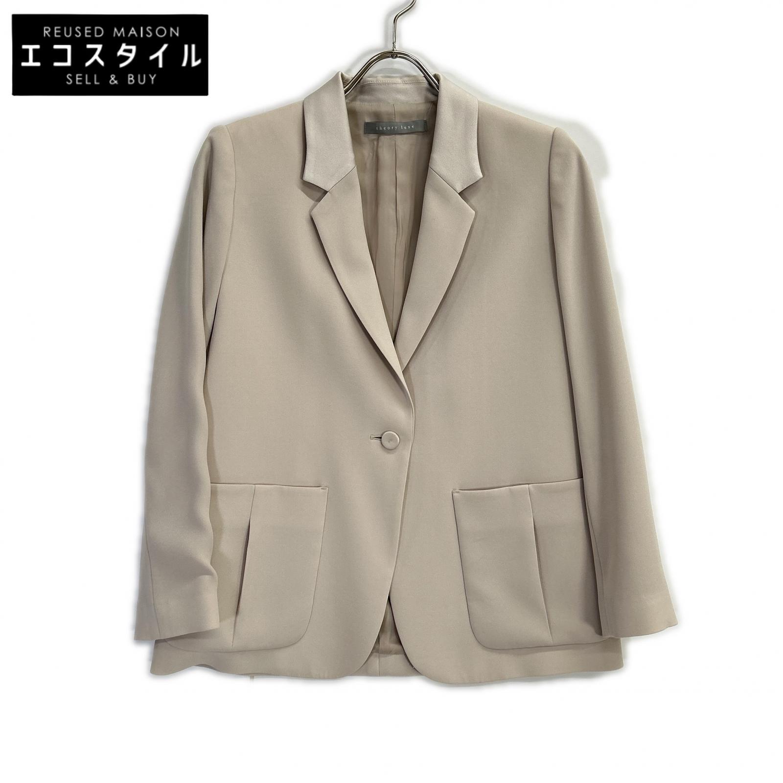 theory luxe セオリーリュクス 25SS 03-5104146 ベージュ トリアセテート CLEVEN CHOUETTE 1Bテーラードジャケット ジャケット