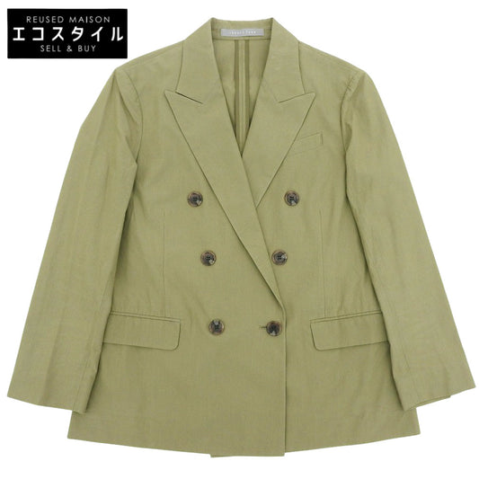 美品 コットン×ナイロン Harvey Carson Jacket ハーヴィーカーソン ジャケット カーキ 03-5204130 25SS ジャケット S32 レディース