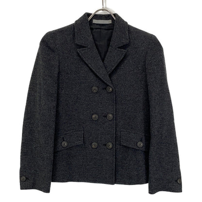 theory luxe セオリーリュクス 24AW 03-4304118 チャコール ウール混 ダブルブレストテーラードジャケット ジャケット