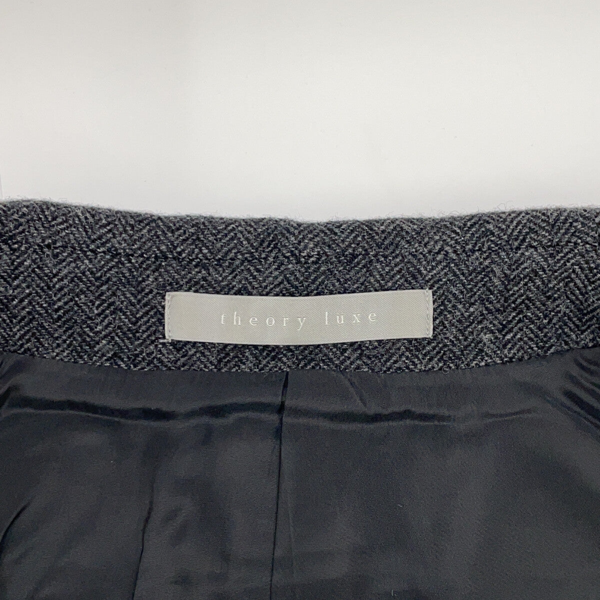 theory luxe セオリーリュクス 24AW 03-4304118 チャコール ウール混 ダブルブレストテーラードジャケット ジャケット