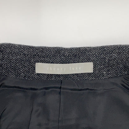 theory luxe セオリーリュクス 24AW 03-4304118 チャコール ウール混 ダブルブレストテーラードジャケット ジャケット