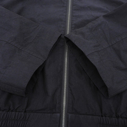 Excellent Condition Cotton x Nylon Wide-Sleeve Collarless Washable Zip Blouson Black 03-4204110 24SS Jacket S32 Women's