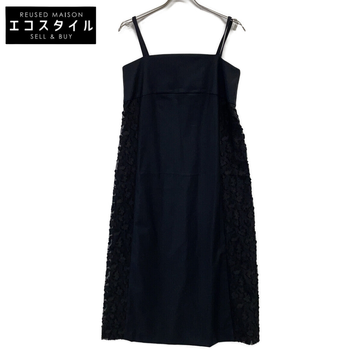 theory luxe セオリーリュクス 【美品/24AW】03-4405511 シルク混 レースジャガード キャミソール ワンピース 38