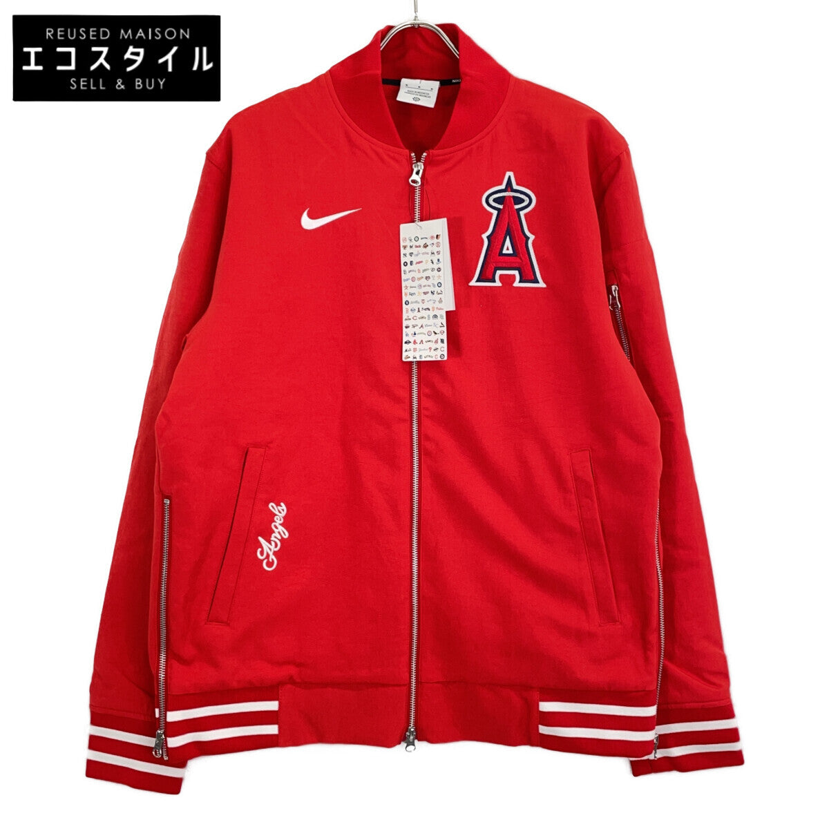 [Like New/23 Model] 015D-03AT Los Angeles Angels Fleece-Lined Bomber Jacket M Men's