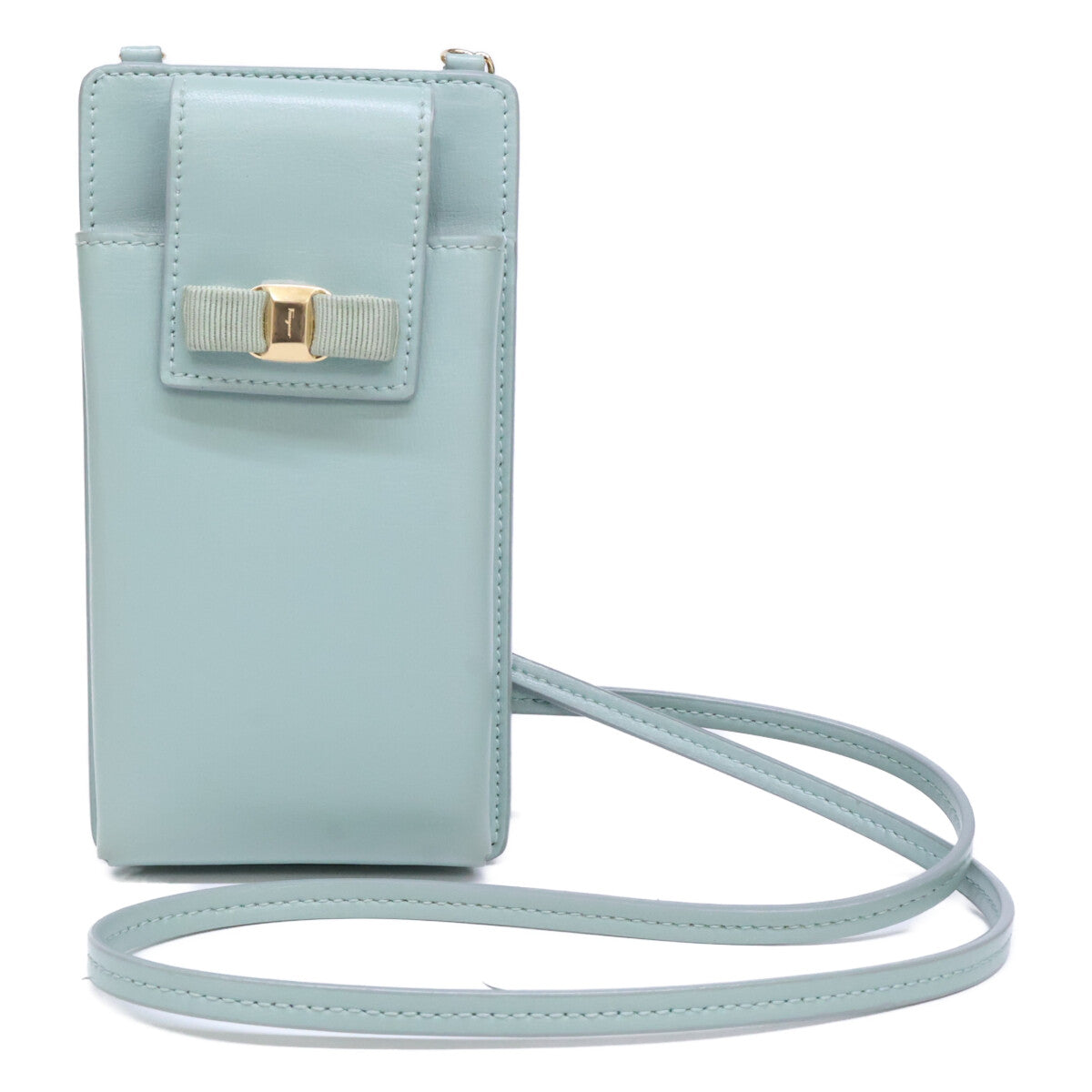Salvatore Ferragamo JP-22-0381 Vara Ribbon Chain Strap Phone Case Other