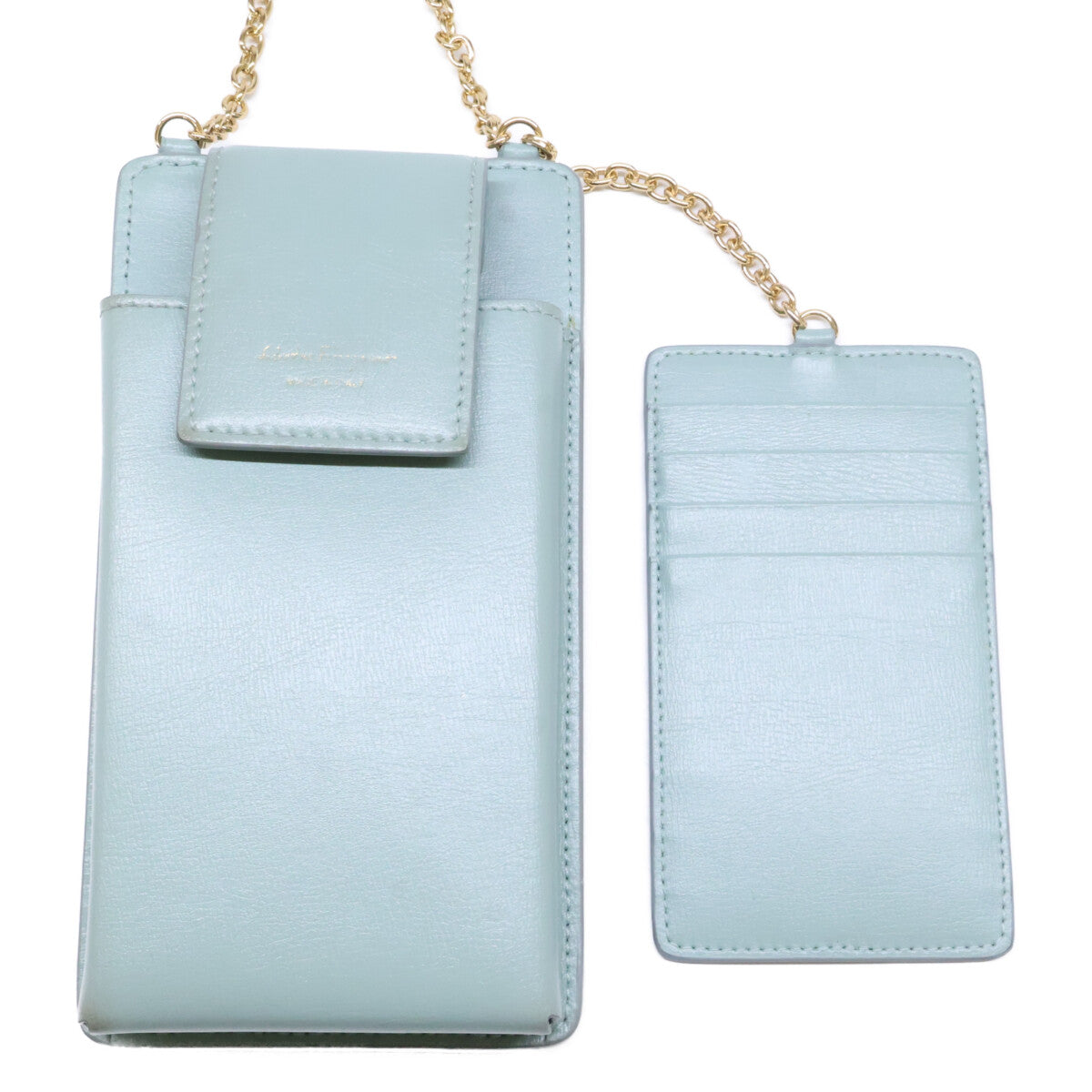 Salvatore Ferragamo JP-22-0381 Vara Ribbon Chain Strap Phone Case Other