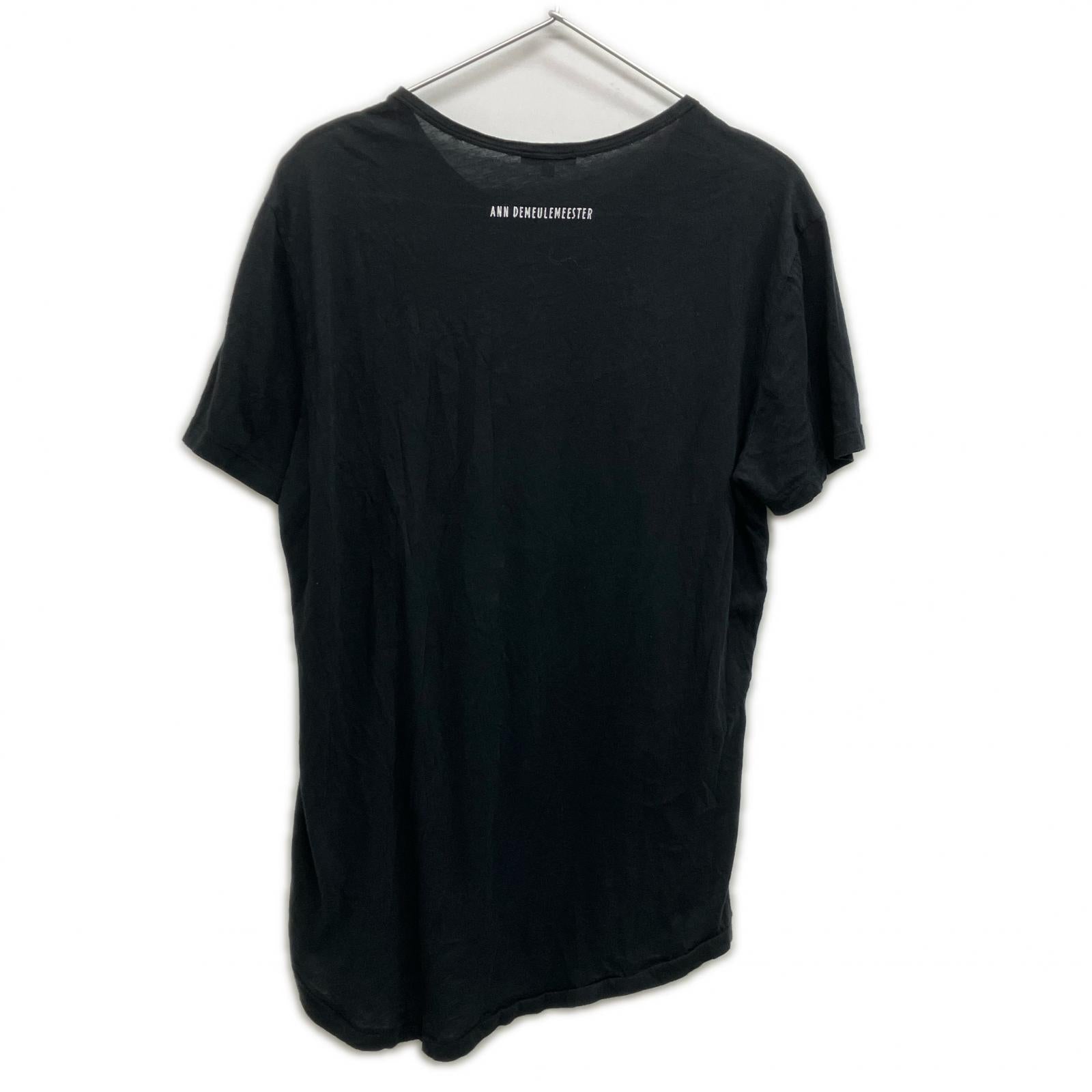 ANN DEMEULEMEESTER アンドゥムルメステール 2009-10aw RE-EDITION ブラック ロゴプリント 復刻Tシャツ トップス