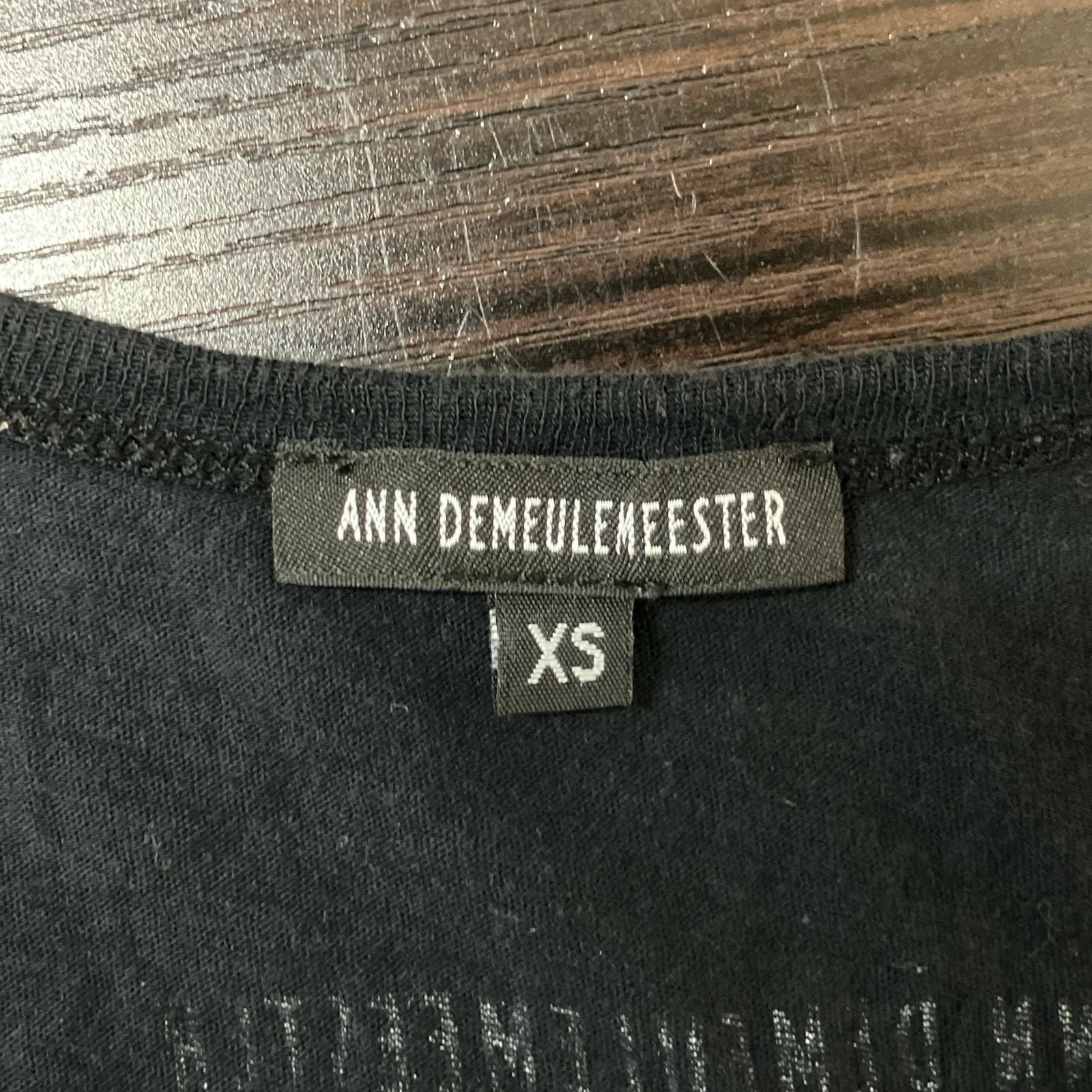 ANN DEMEULEMEESTER アンドゥムルメステール 2009-10aw RE-EDITION ブラック ロゴプリント 復刻Tシャツ トップス