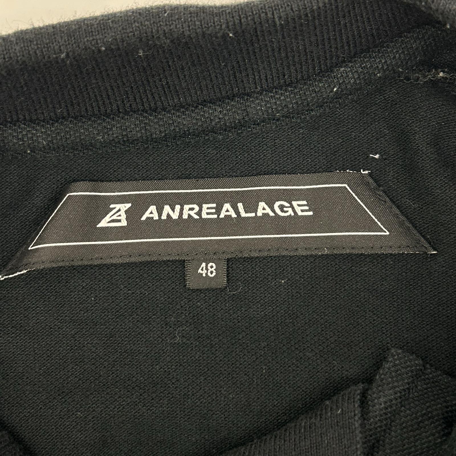 ANREALAGE アンリアレイジ SIDE ANGLE POLO SHIRTS 鹿の子 アシメントリー半袖ポロシャツ トップス