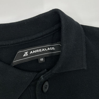 ANREALAGE アンリアレイジ SIDE ANGLE POLO SHIRTS 鹿の子 アシメントリー半袖ポロシャツ トップス