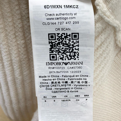 IVORY 100% WOOL SWEATER TOP S Men's