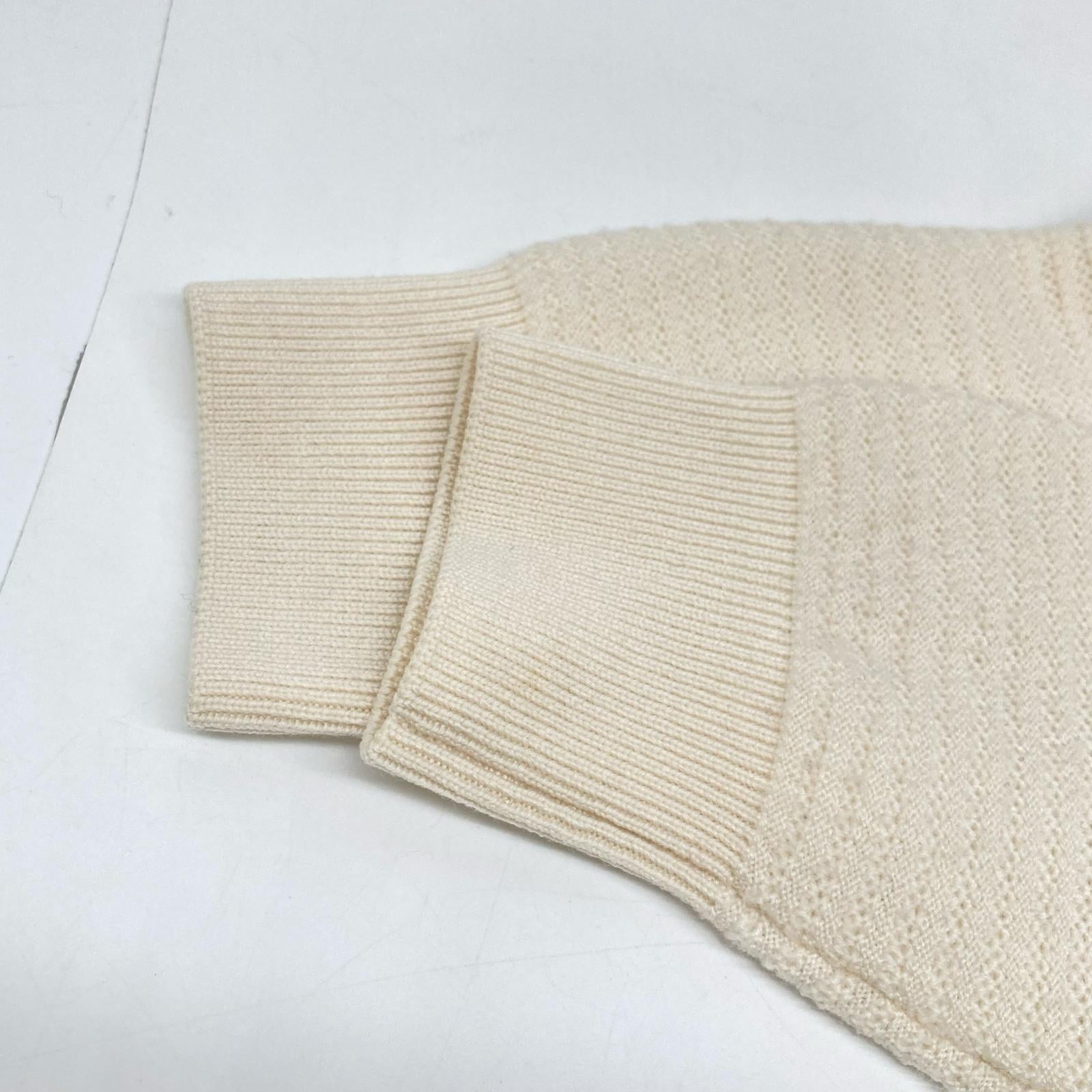 IVORY 100% WOOL SWEATER TOP S Men's