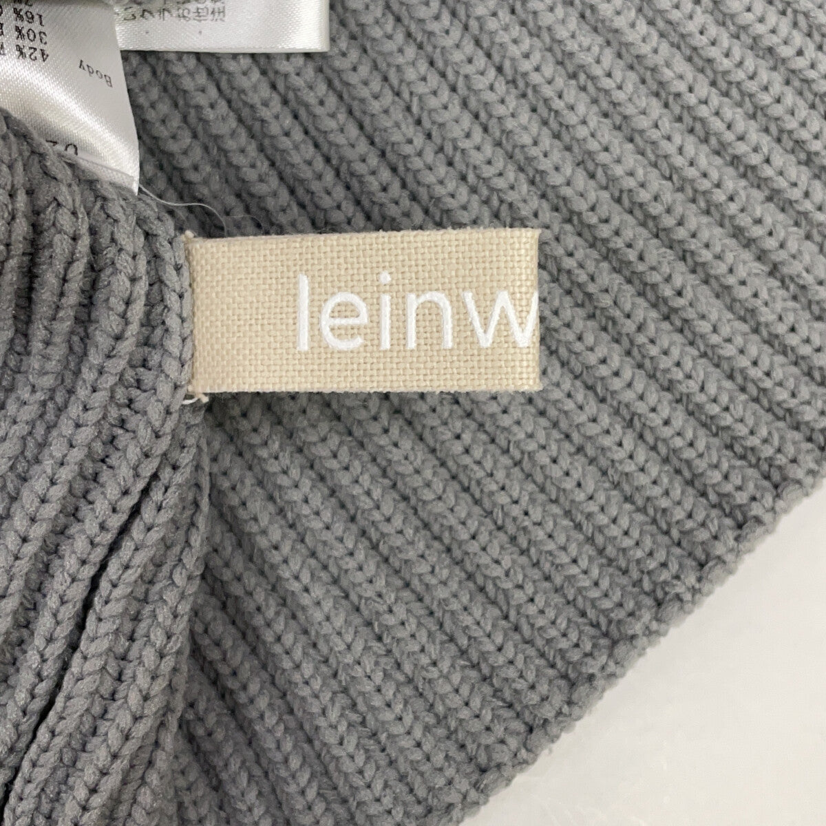 0224010507 Gray Wool-blend Paneled Turtleneck Rib-knit Pullover Top F Women's