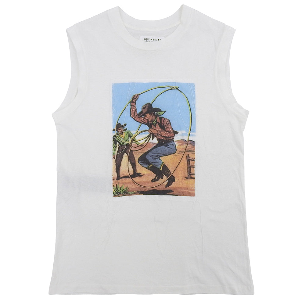 Maison Margiela COWBOY TANK TOP Cowboy Print Tank Top Tops Men's White XS S51GC0525 24SS Tops