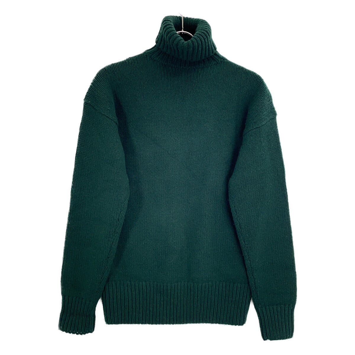 POLO RALPH LAUREN 24AW 710941055002 Green wool-nylon logo-embroidered turtleneck knit pullover Tops