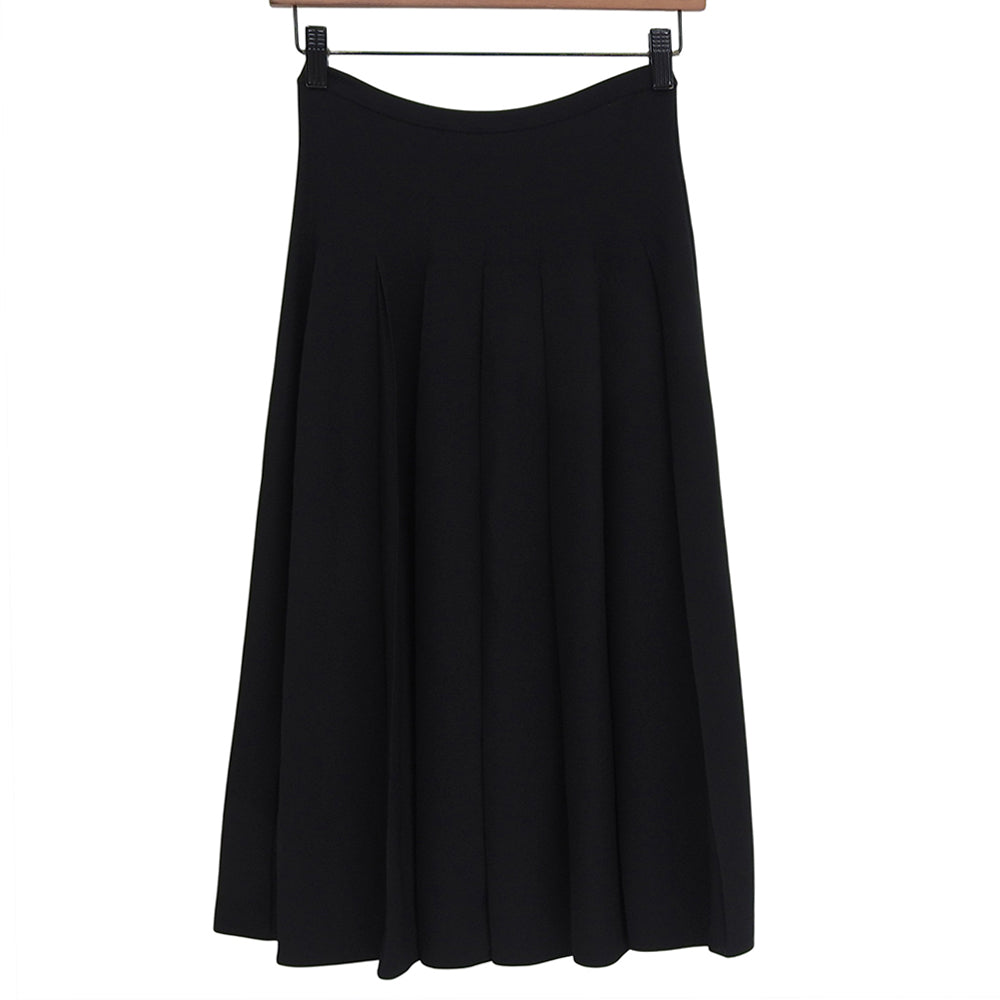 Excellent Condition Rayon Blend Random Tuck Jersey Flare Skirt Women's Black S 9710-001 Skirt S Women's
