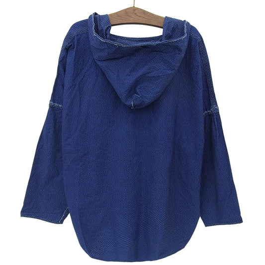 Porter Classic Excellent Condition Cotton Sashidot Drawstring Reversible Hoodie Men's Indigo 4 Kanazawa Store Exclusive Top
