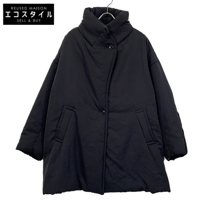 lo233-05 black volume batting coat/volume batting coat coat F women's