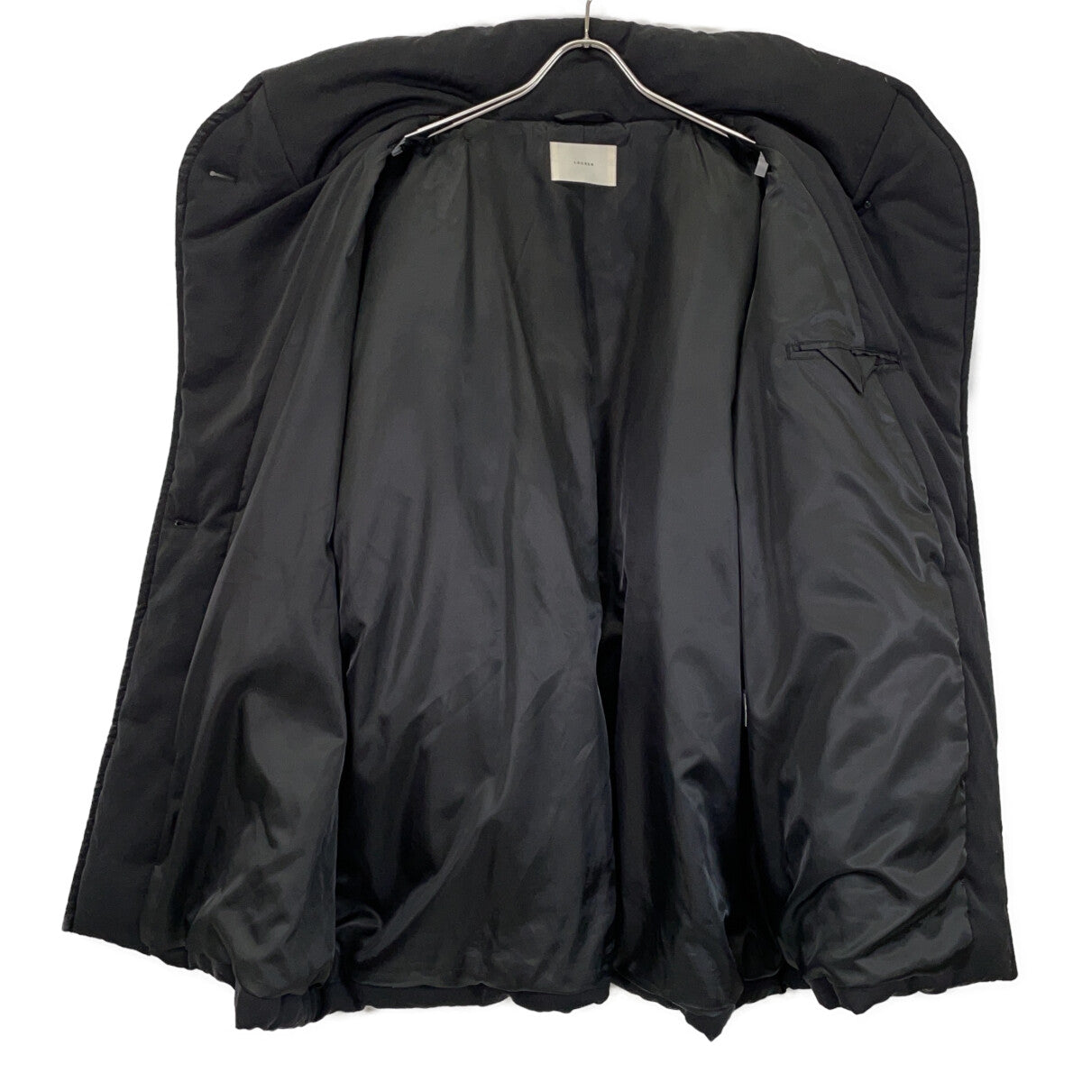 lo233-05 black volume batting coat/volume batting coat coat F women's