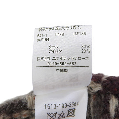 Excellent condition, wool blend, long-sleeve Nordic sweater, top, women's, gray - Women's
