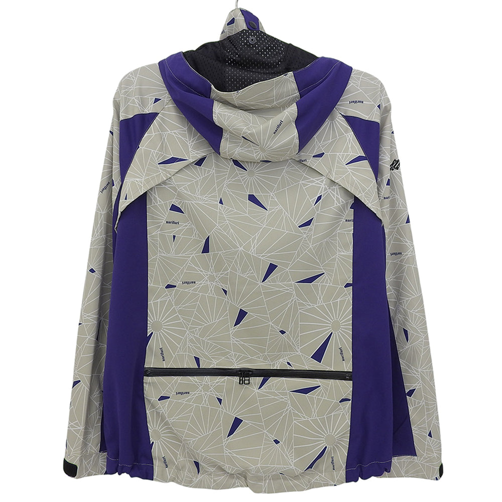 narifuri Dazzle Camouflage Mountain Parka Jacket Men's Polyester Beige x Purple M NF2055 Jacket