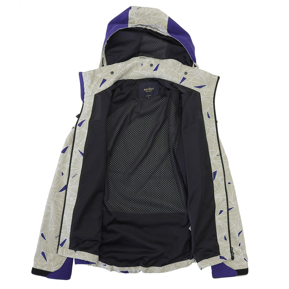 narifuri Dazzle Camouflage Mountain Parka Jacket Men's Polyester Beige x Purple M NF2055 Jacket