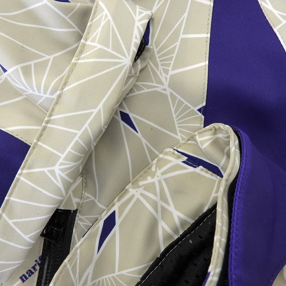 narifuri Dazzle Camouflage Mountain Parka Jacket Men's Polyester Beige x Purple M NF2055 Jacket