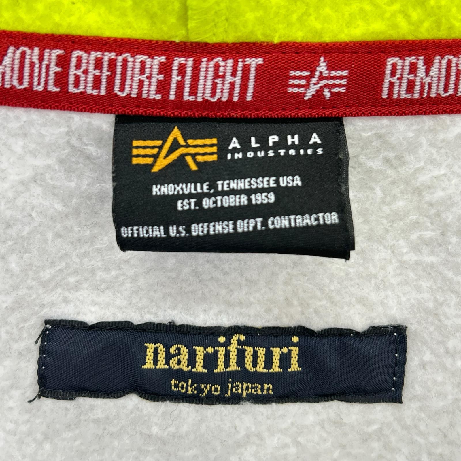 ×ALPHA INDUSRIES TC1488 灰色 棉混 内抓绒 拉链连帽衫 上衣 M 男士