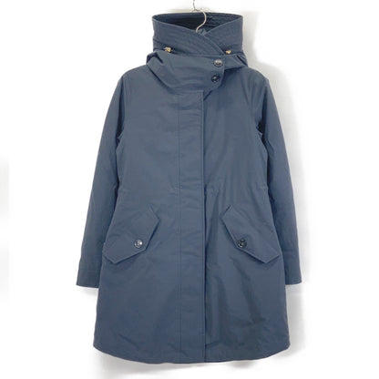 Spick & Span Bespoke WWOU0642 Navy Inner Down Layered Military Coat Jacket XS Women's