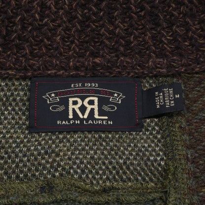 [Excellent Condition/Domestic Authentic] 782799908001 Wool Blend Shawl Collar Patchwork Knit Cardigan/Tops M Men's