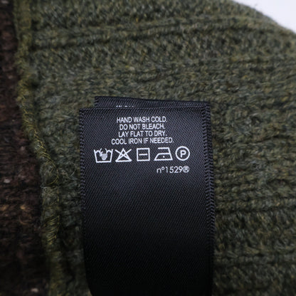 [Excellent Condition/Domestic Authentic] 782799908001 Wool Blend Shawl Collar Patchwork Knit Cardigan/Tops M Men's