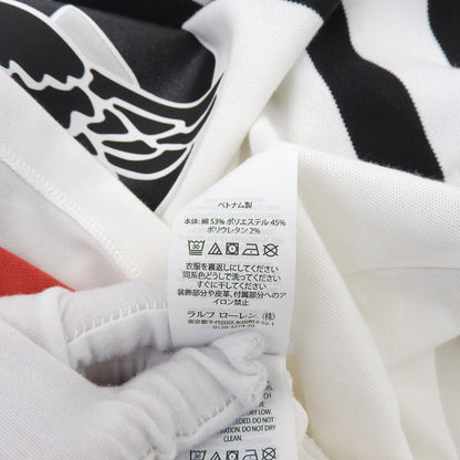 POLO RALPH LAUREN Polo Ralph Lauren Excellent Condition Cotton P-Wing Football Polo Shirt Top Men's White x Black x Red L 710737961001 Top