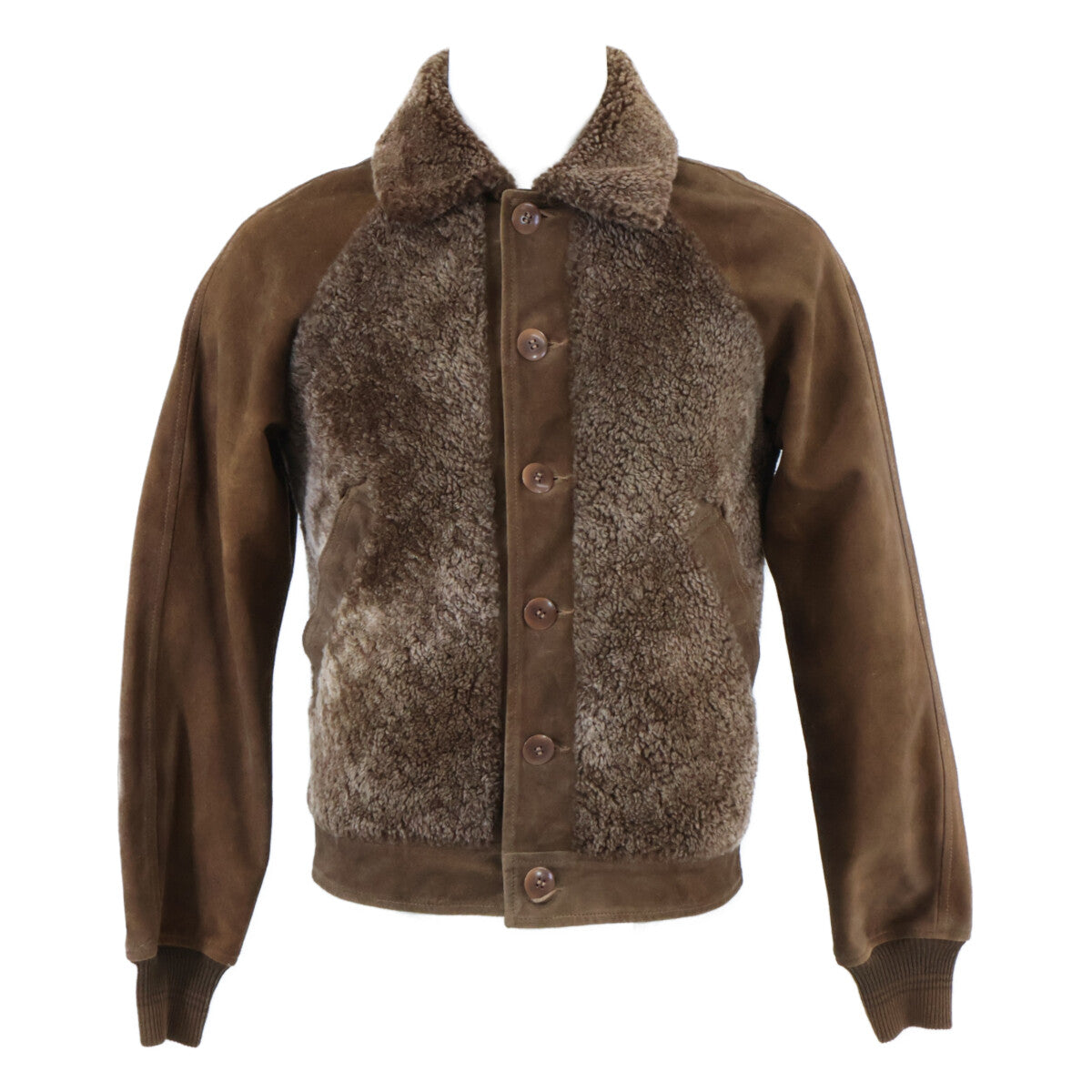 RRL ダブルアールエル 美品 25SS MNRROTW16020158 シアリングパネルド ラフアウトスエードジャケット ジャケット