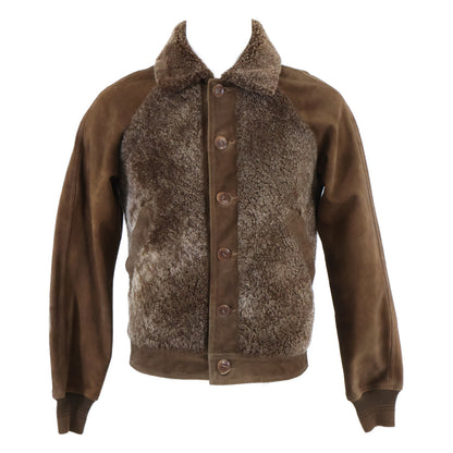 RRL ダブルアールエル 美品 25SS MNRROTW16020158 シアリングパネルド ラフアウトスエードジャケット ジャケット