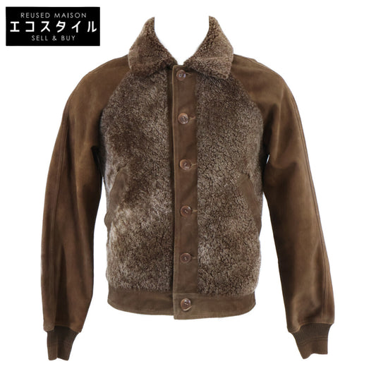 RRL ダブルアールエル 美品 25SS MNRROTW16020158 シアリングパネルド ラフアウトスエードジャケット ジャケット