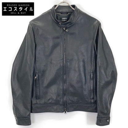 Black Lambskin JURI Single Rider's Jacket 46 Men's